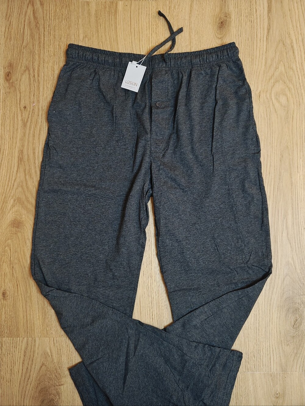 U2SKIN Men's Charcoal Pajama  Drawstring Pants - Comfortable Everyday Wear